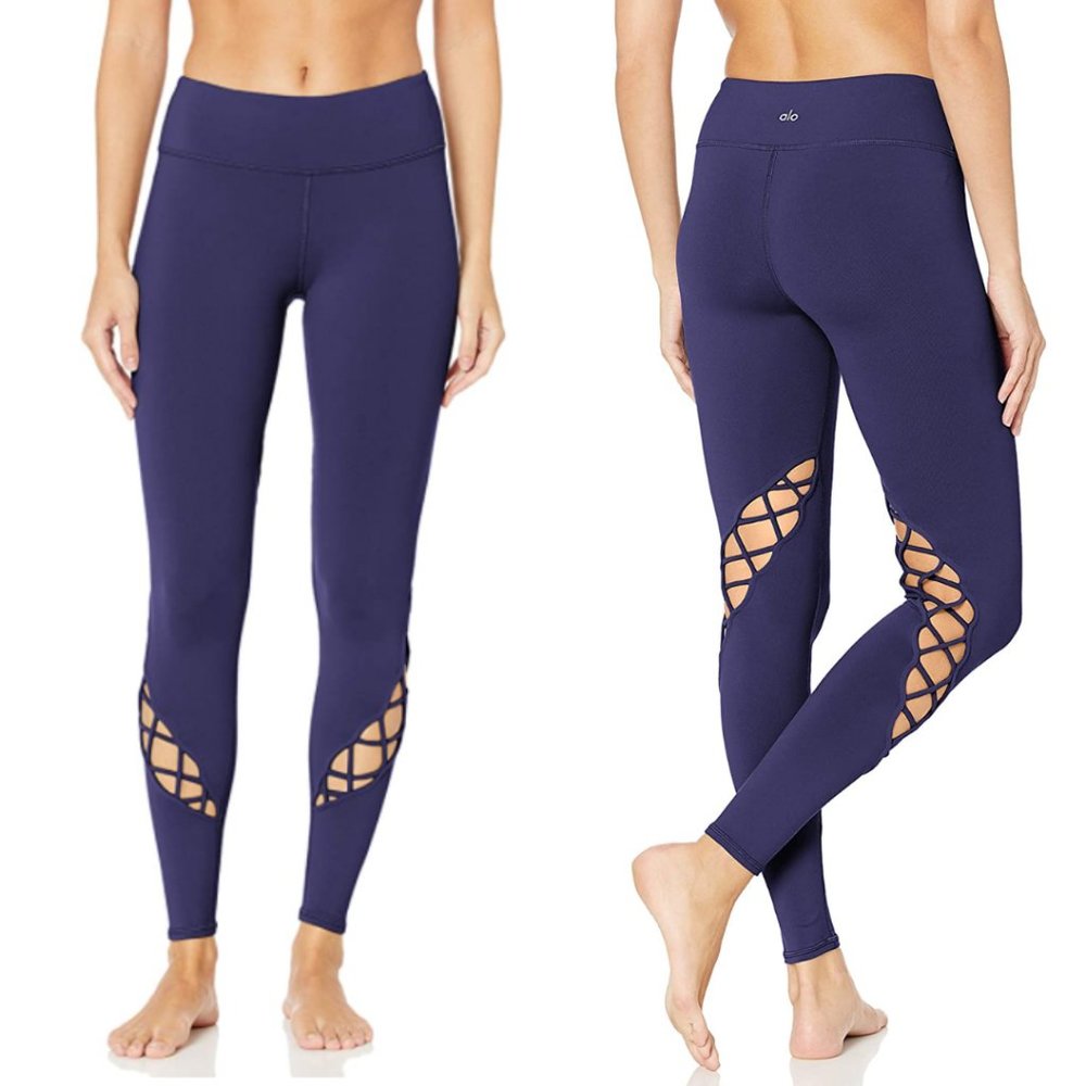 Alo Yoga Rich Navy Low Rise Entwine Leggings